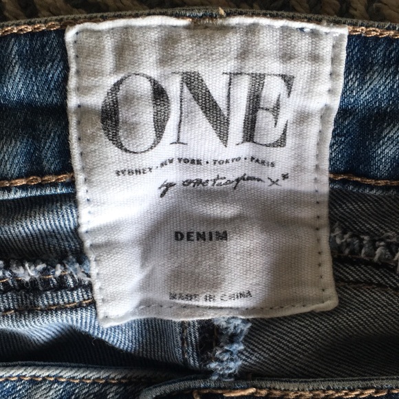 ONE TEASPOON DENIM “YARD BIRDS” SKINNY JEANS HIDDEN BUTTON FLY RAW HEM - Picture 10 of 15